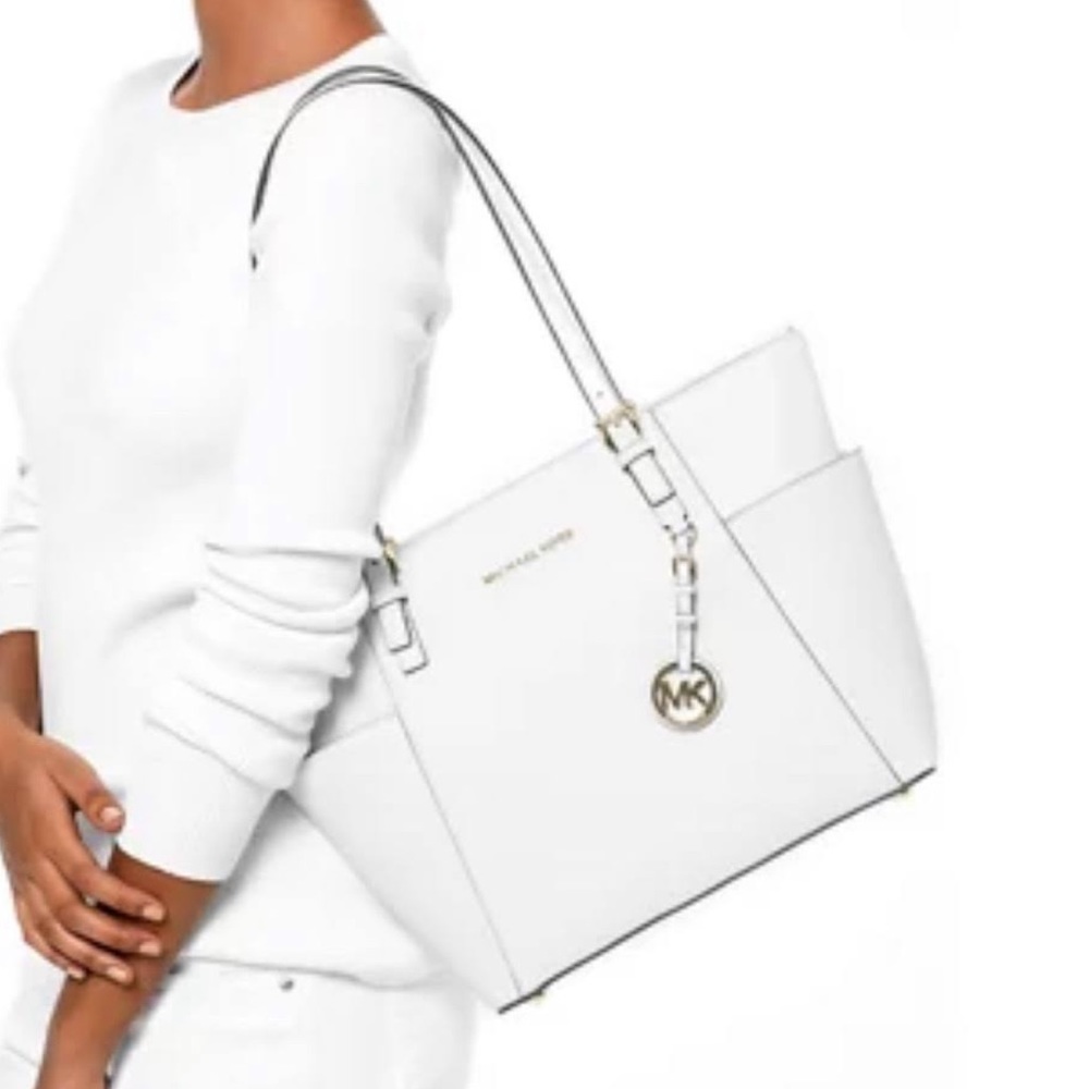 Michael Kors Charlotte Large Top Zip Leather Tote - Picture 15 of 16
